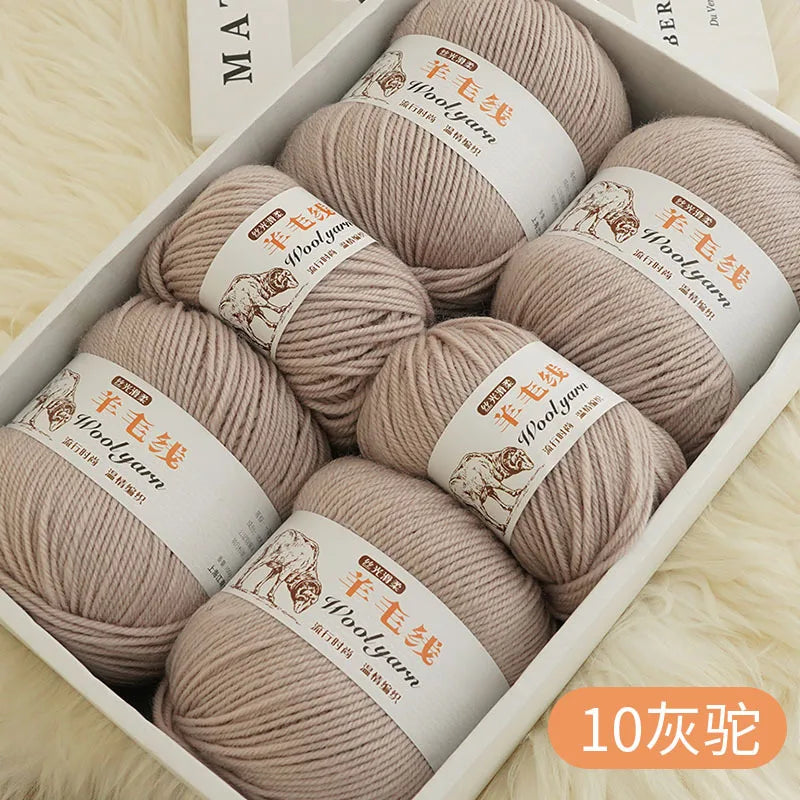 Fil de laine mélangé au Crochet de qualité supérieure, pour pull, écharpe, fil épais, 4 plis, 3 pièces x 100g = 300 grammes