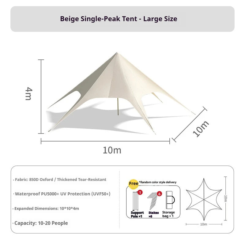 Tente d'extérieur à baldaquin extensible et imperméable, abri solaire en tissu Oxford pour exposition de fêtes de mariage, tente de spectacle commercial Glamping