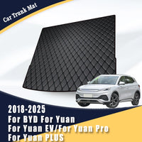 Tapis de coffre de voiture pour BYD, pour Yuan EV Pro PLUS 2025 2024 2023 2022 2021 2020 2019 2018, accessoires automobiles imperméables