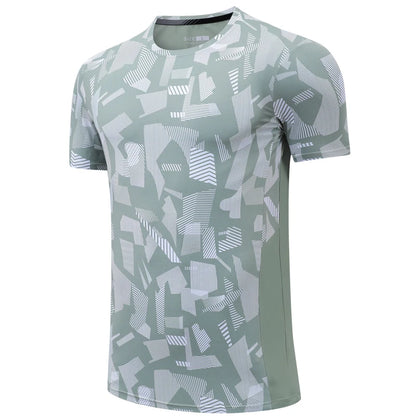 Chemises de sport à manches courtes pour hommes, t-shirt à séchage rapide, respirant, course à pied, jogging, entraînement de gym 3D, impression de lettres, mode