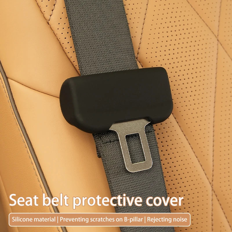 Boucle de ceinture de sécurité de voiture, coque en Silicone, protection anti-rayures et anti-bruit anormal, accessoires d'intérieur de ceinture de sécurité
