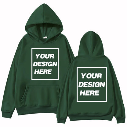Sweat à capuche Harajuku personnalisé unisexe streetwear avec texte ou design