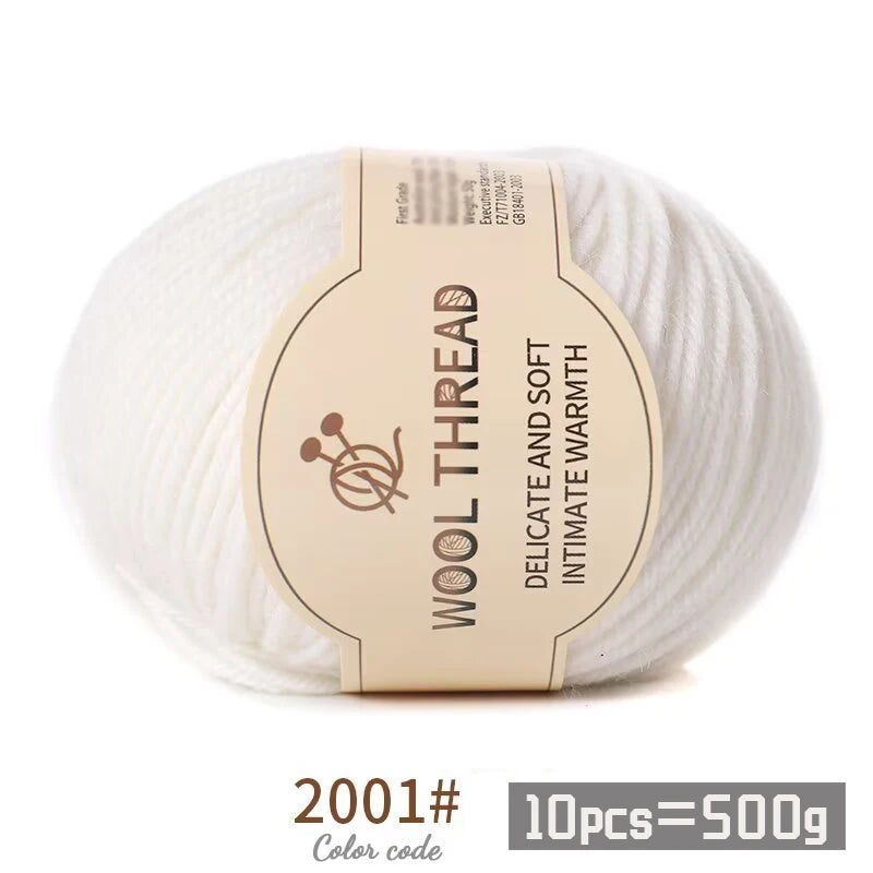 500g 290 Fil de laine d'alpaga peigné moyennement grossier, kit de matériel de tricot fait à la main chaud et à la mode pour l'automne et l'hiver, plusieurs couleurs de boules de fil pour fabriquer des pulls, des foulards