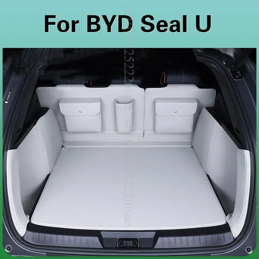 Doublure de chargement de voiture de haute qualité pour BYD Seal U, 2024, 2025, accessoires intérieurs, Song Plus, EV, DMI, cuir, couverture complète, polymères de coffre
