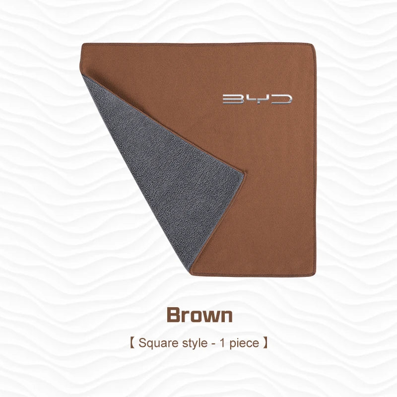 Serviette de lavage de voiture en microfibre et daim, chiffon propre pour BYD Tang F3 E6 Atto Yuan Plus Song Max G3, brosse de nettoyage intérieur, accessoires d'outils