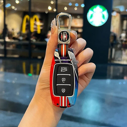 Étui pour clé de voiture en métal, housse pour Hyundai Accent Solaris Sonata Palisade Kona Azera Creta I20 I30 IX35 IX25 Elantra Grandeur Ig