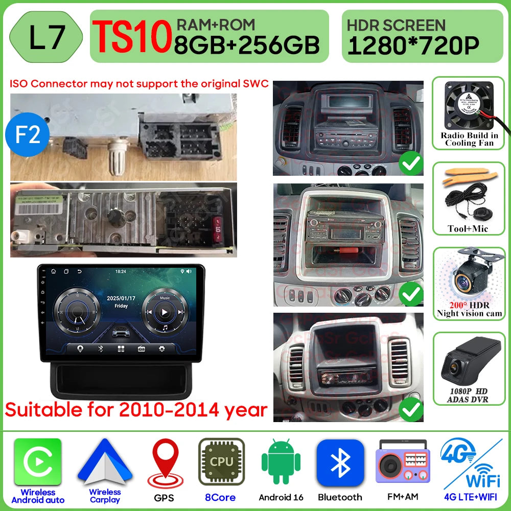 Autoradio Android 16 pour Renault Trafic 2 pour Opel Vivaro A pour Nissan primastar 2001 - 2014 GPS Navigation Carplay Android Auto