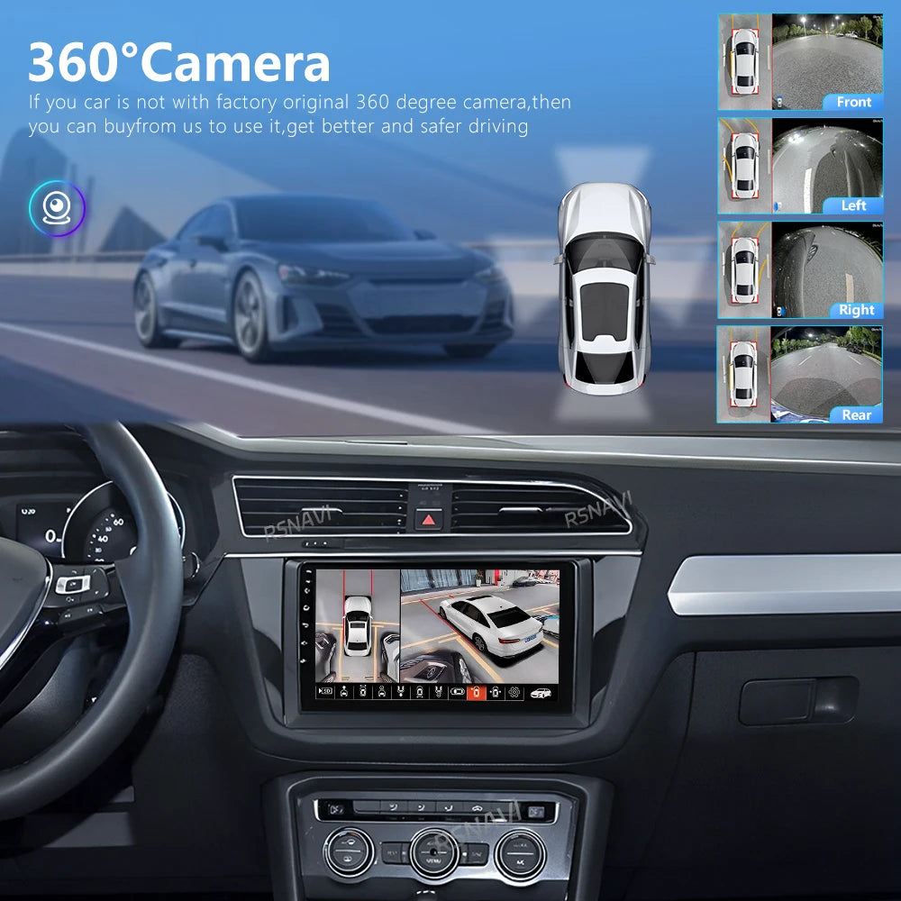 Android 15 Carplay Auto 2K écran autoradio lecteur multimédia pour Volkswagen Tiguan 2 Mk 2016 2017-2019 2 din Autoradio stéréo