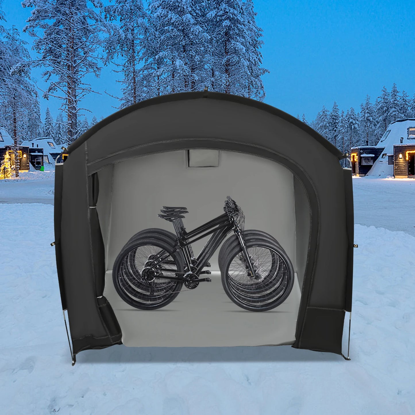 Abri de rangement de vélo pour 1-4 vélos, tente d'abri de vélo Portable et étanche 220x150x185cm, couverture de pare-soleil pliable en tissu Oxford 210D