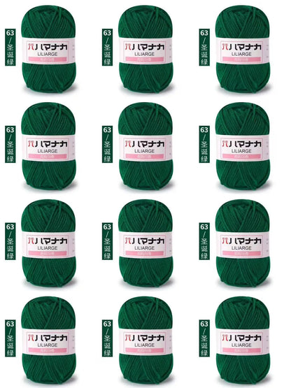 12 pièces 300g fil de lait fait à la main grossier bricolage tissage boule de fil pour pull chapeau écharpe et autres vêtements doux Crochet fil à tricoter