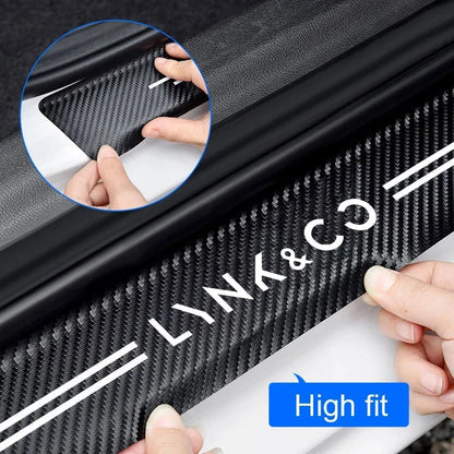 Autocollants de voiture en Fiber de carbone, bande de Protection de seuil de porte, pour Lynk & Co 01 05 09 02 Lynk Co 03 EM-F 06 Phev, accessoires