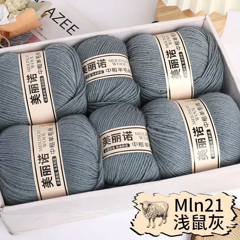 Fil de laine mi-épais pour chaussettes, tricot à la main, pull, pantalon, foulards, vêtements en cachemire mérinos, fil de Crochet doux pour bébé, 500 g/ensemble