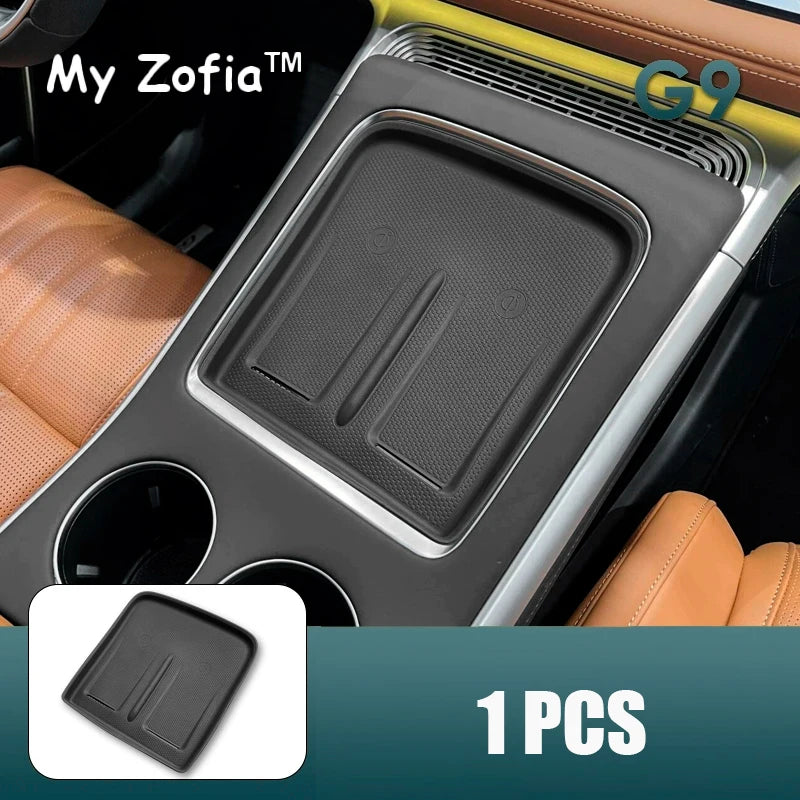Boîte de rangement d'accoudoir de voiture pour Xpeng XiaoPeng G9, console centrale, évalué, conteneur, ABS, accessoires de coussin, 2023, 2024, 2025