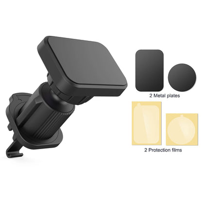 Support de téléphone portable magnétique universel multifonctionnel pour grille d'aération de voiture, peut être tourné à 360 degrés, 6 aimants puissants intégrés