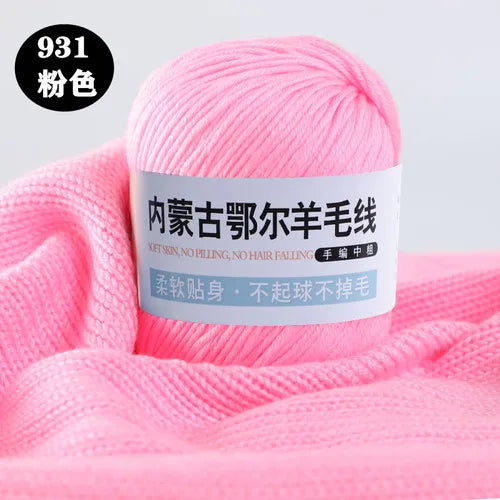 Fil de laine pour enfants, crochet à la main pour chapeaux, écharpes, chandails, optique moyenne, doux pour la peau, doux, 6 rôles, 100 g/ensemble