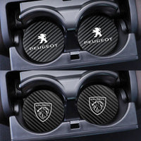 Tapis de tasse d'eau en cuir, 2 pièces, accessoires automobiles pour Peugeot 408 4008 308 3008 Rifter 5008 508 2008 208 301 RCZ 407 108