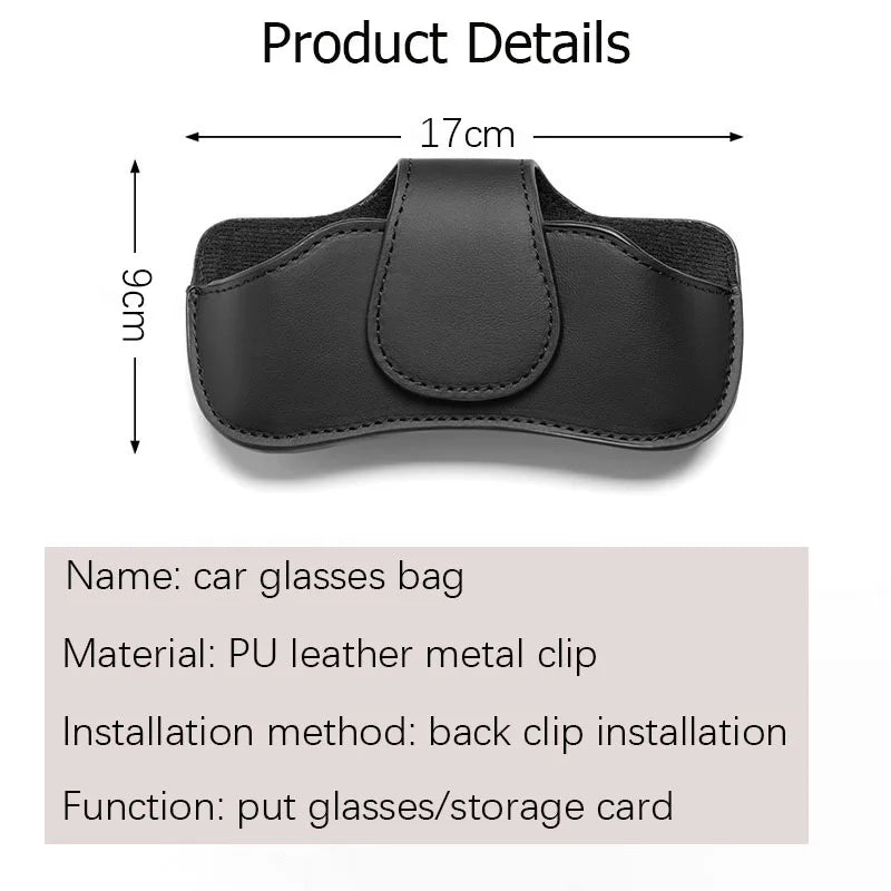 Sac à lunettes pare-soleil de voiture, boîte de rangement en cuir résistant à l'usure pour lunettes de soleil XPeng G3 G6 G9 P5 P7 P7 + P9 G3i X9 N5 G7 MONA M03