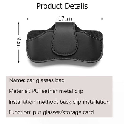 Sac à lunettes pare-soleil de voiture, boîte de rangement en cuir résistant à l'usure pour lunettes de soleil XPeng G3 G6 G9 P5 P7 P7 + P9 G3i X9 N5 G7 MONA M03