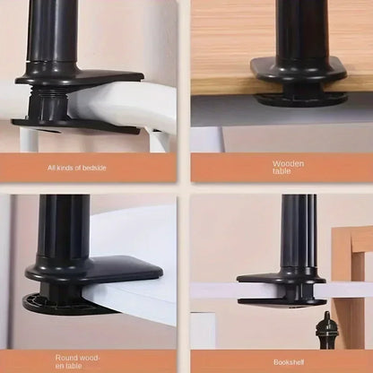 Support de téléphone et tablette pour lit, 18 mm d'épaisseur, 360° °   Support rotatif à pince pour iPad et iPhone de 4,7 à 12,9 pouces, support paresseux pour lit, bureau et diffusion en direct