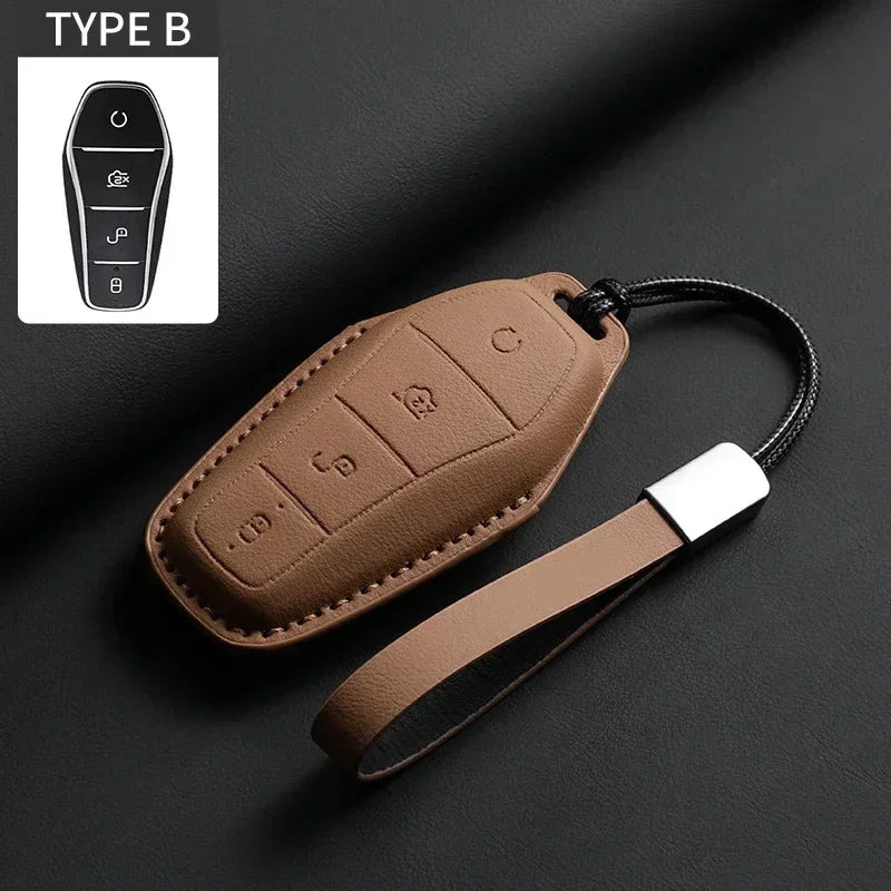 Étui de protection pour clé de voiture, support pour BYD Han Ev Tang Dm Qin PLUS Song Pro MAX Yuan DolDave E2, protecteur de clé automatique, accessoires de voiture