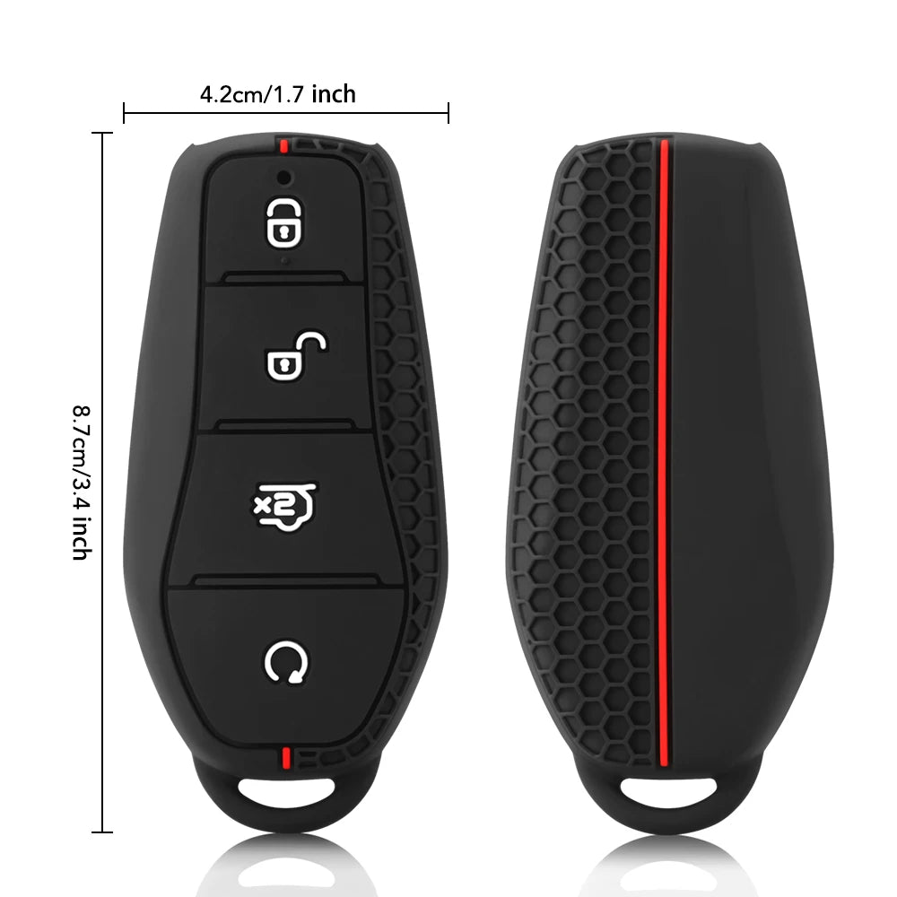 Étui pour clé de voiture en Silicone, support de chaîne, pour BYD Atto 3 Han EV Dolphin Song PRO Max Tang DM Yuan Dolphin E2 Qin PLUS