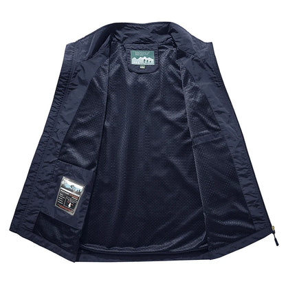 Grande taille hommes été en plein air randonnée gilet tactique multi-poches léger coque souple utilitaire voyage Safari Cargo gilet hommes