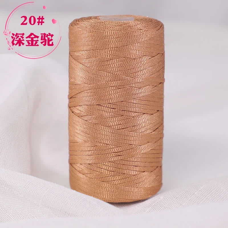 Fil de Crochet d'été en Satin, 100g/bobine, sangle conçue, fil fantaisie mélangé pour bricolage, chapeau, sac à main, pull, chapeau, 1 pièce