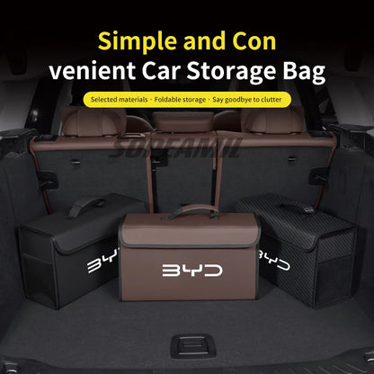 Boîte d'organisation et de rangement de coffre de voiture, pour BYD Atto 3 Tang F3 E6 Yuan Plus Song Max F0 Qin G3 I3 Han Dmi Dolphin S6 DM-i EV 2din