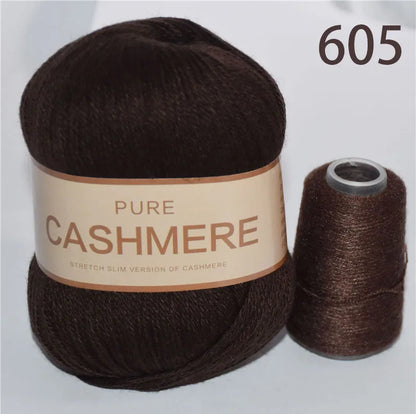 Fil de cachemire pour un crochet 3 plis peigné pur mongol chaud doux tissage flou tricot fil à main en cachemire 5 pièces