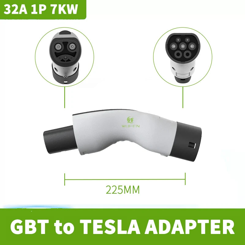 WUFEN pour 4 adaptateur de chargeur EV Standard Type 1/Tesla vers Gbt convertisseur 7kw Type 2/gbt à J1772 adaptateur 32A charge de voiture électrique