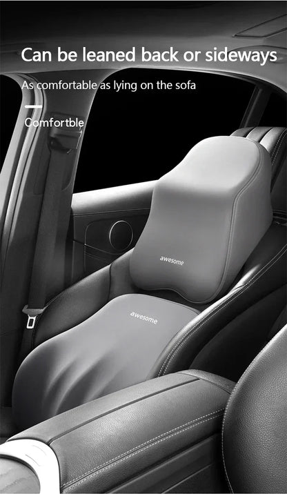 Nouvel appui-tête de voiture avec support lombaire, coussin en mousse à mémoire de forme pour le cou et protection des épaules pour un confort amélioré