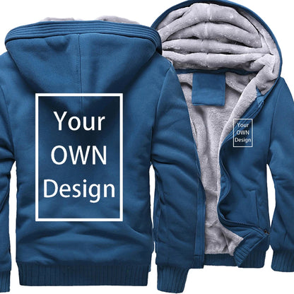 Votre propre Design marque Logo/image personnalisé hommes femmes bricolage hiver épais sweat à capuche décontracté vêtements à capuche 24 couleurs manteau ample