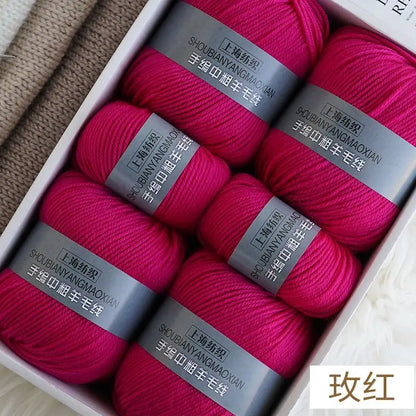 Fil de cachemire d'épaisseur moyenne, 500 g/ensemble, 4 plis, pour tricot au Crochet à la main, pull et pantalon, laine chaude, fil de laine 100%, doux pour la peau