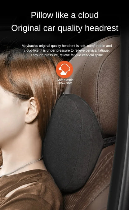 Appui-tête de voiture en coton à mémoire de forme, 2 pièces, Support de cou, accessoires de voiture, classe de siège, doux, universel, réglable, oreiller de voiture, coussin de repos du cou