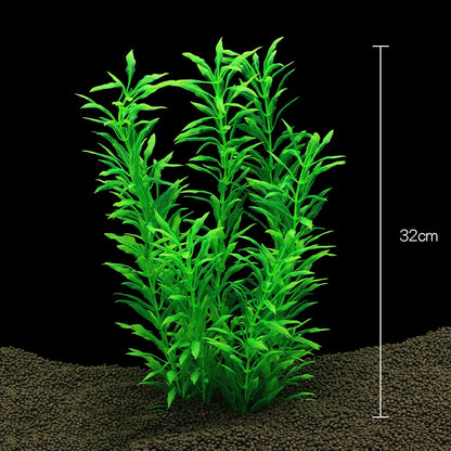 Plantes artificielles décoratives pour aquarium, herbe aquatique en plastique pour décorations d'aquarium, accessoires pour aquarium, plantas acuario