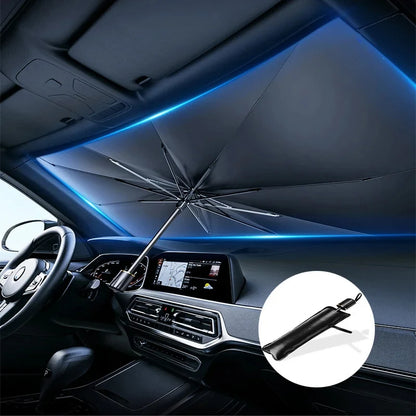 Pare-soleil de voiture, pare-brise avant, colle argentée, résistant aux Uv, pliable, accessoires de protection solaire pour voiture