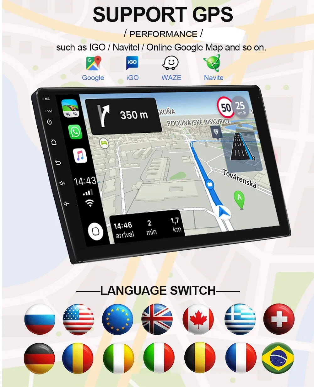 Autoradio Carplay pour Peugeot Partner 1 2002-2008 Partner origine 1 2008-2011 GPS Android Auto lecteur multimédia stéréo No 2din