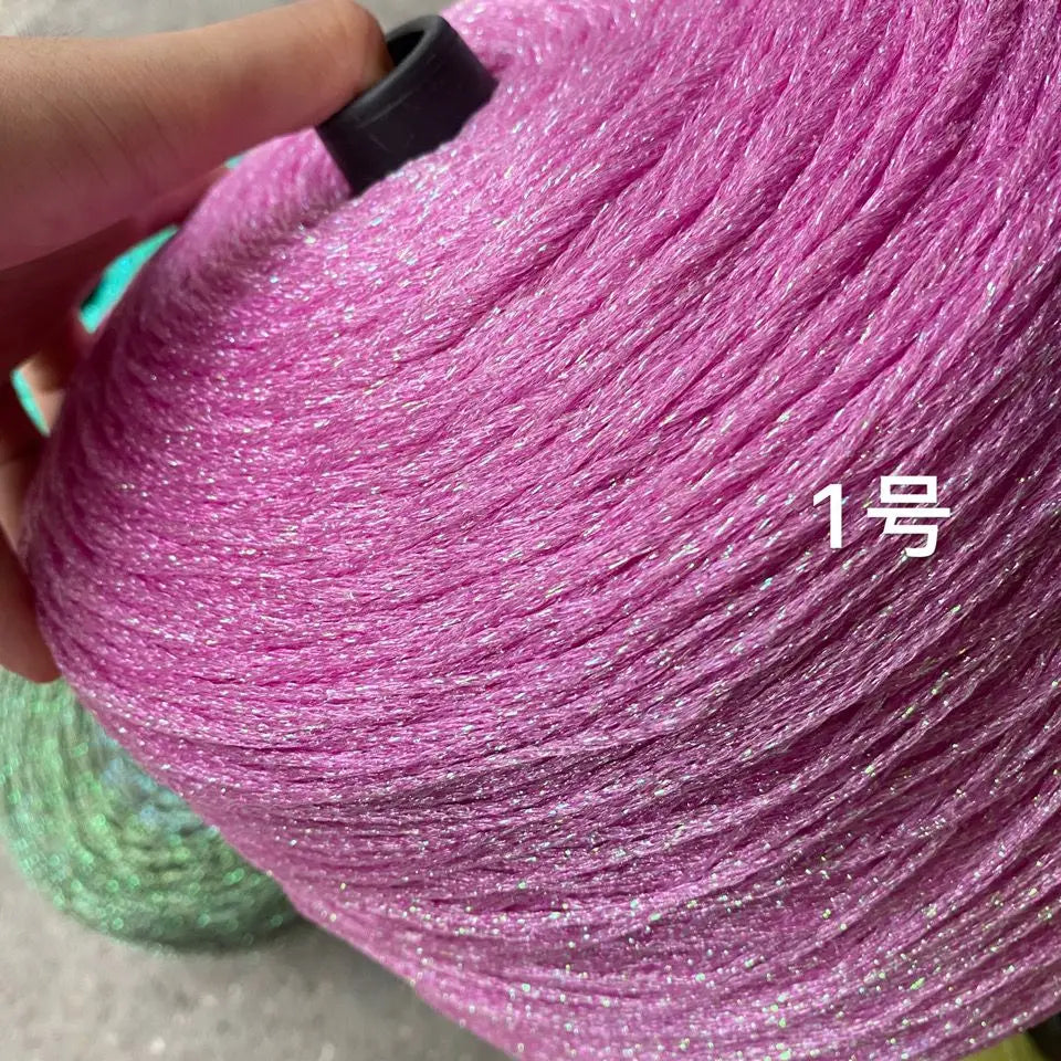 Modules de fil métallique en laine de coton doré et argenté, fil au crochet, paillettes, tissé à la main, sac artisanal, coloré, unique, boule de 50g, livraison gratuite