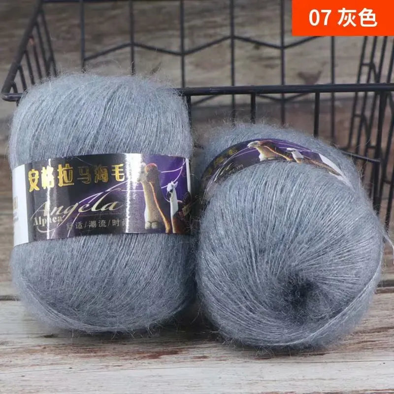 Fil de laine Mohair d'alpaga en peluche pour fil à tricoter, écharpe de pull 40 grammes/boule, fils épais de Lanas doux et chaud gonflés