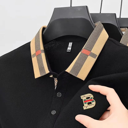 Marque de luxe logo polo à manches courtes hommes été nouveau haut de gamme en soie coton respirant Paul T-shirt mode décontracté vêtements pour hommes