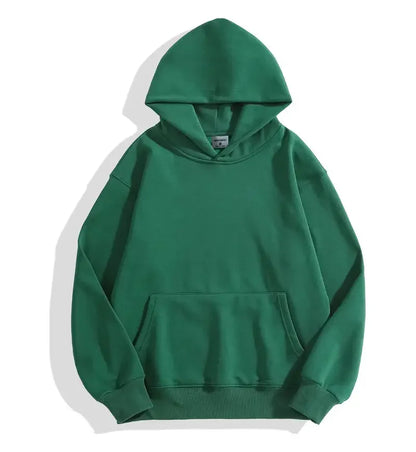 Pull à capuche pour hommes et femmes, personnalisé de votre marque, haut décontracté en coton épais, couleur unie, automne et hiver