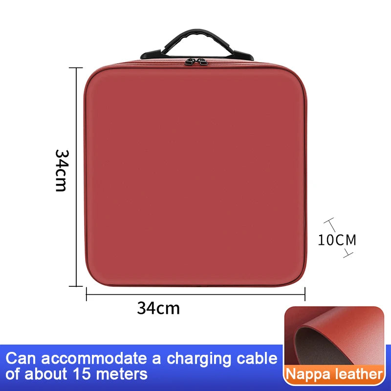 Boîte de rangement pour câble de recharge de voiture électrique, sac de transport pour câbles de chargeur de véhicule électrique, compatible avec LYNK&CO 01 02 Z10 Z20 03 05 06 07 08 09 900