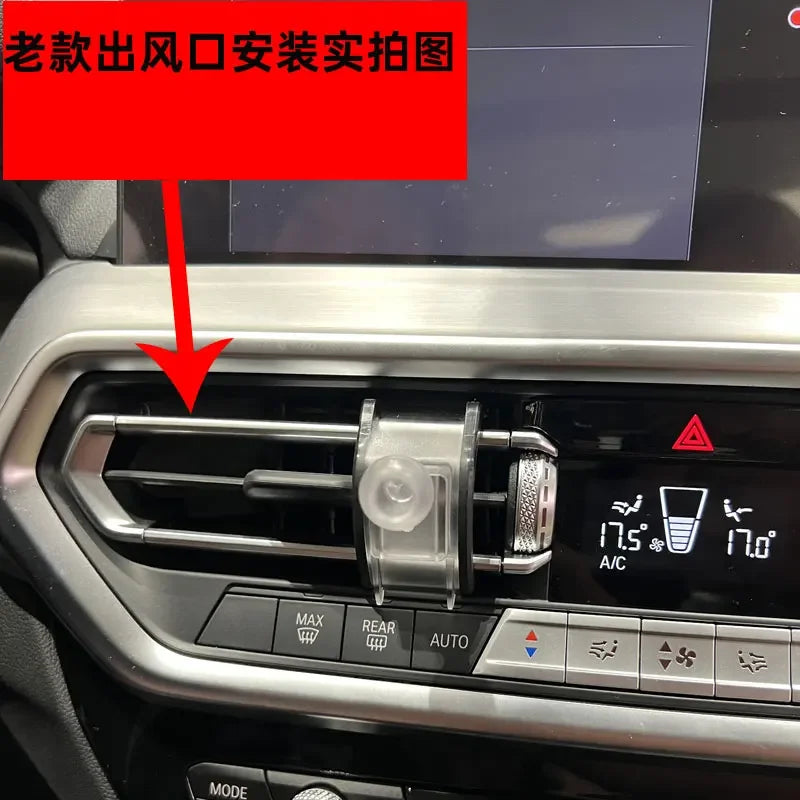 Support de téléphone de voiture pour BMW X5 X6 X7 2019 2020 2021 2022 2023 2024, support par gravité, support GPS, support de Charge magnétique pour Magsafe