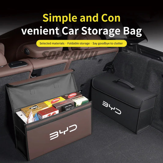 Boîte d'organisation et de rangement de coffre de voiture, pour BYD Atto 3 Tang F3 E6 Yuan Plus Song Max F0 Qin G3 I3 Han Dmi Dolphin S6 DM-i EV 2din