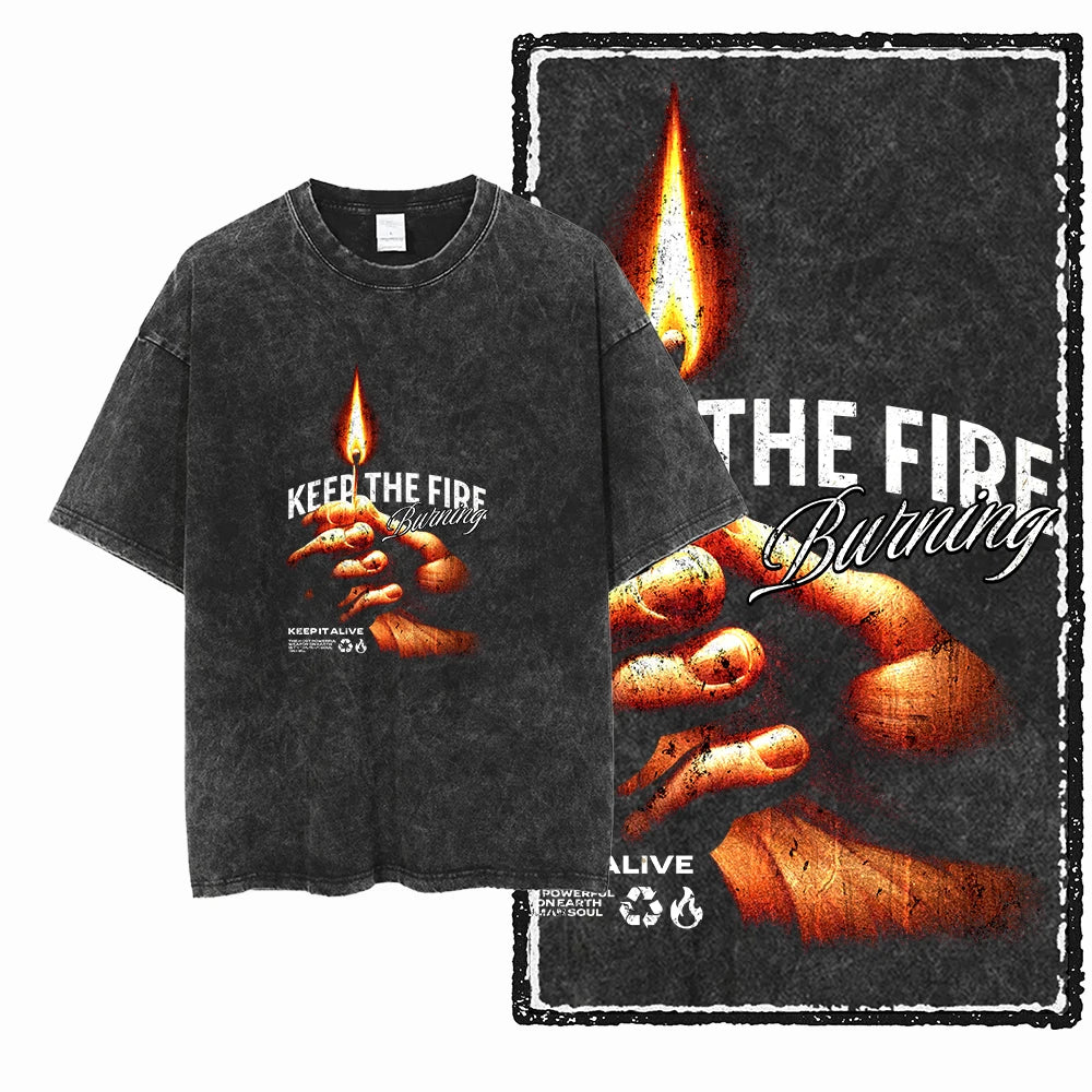 U1 STREE THEME graphique exclusif unisexe coton lavé à l'acide t-shirt Cool Vintage Streetwear hommes t-shirts grande taille t-shirt pour hommes