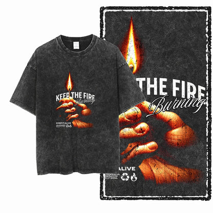 U1 STREE THEME graphique exclusif unisexe coton lavé à l'acide t-shirt Cool Vintage Streetwear hommes t-shirts grande taille t-shirt pour hommes