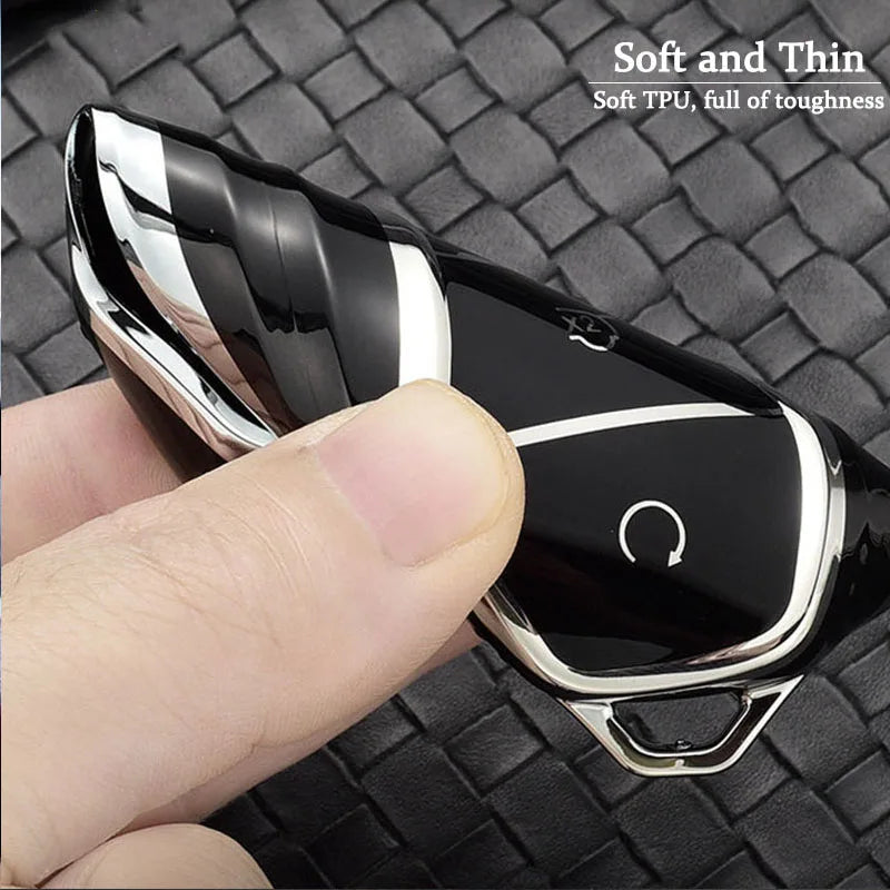 Étui de protection pour clé de voiture en TPU souple, 4 boutons, pour BYD Qin Plusdmi Atto 3 Han EV Dolphin, accessoires de voiture durables, nouvelle collection