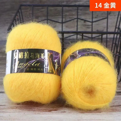 Fil de laine Mohair d'alpaga en peluche pour fil à tricoter, écharpe de pull 40 grammes/boule, fils épais de Lanas doux et chaud gonflés