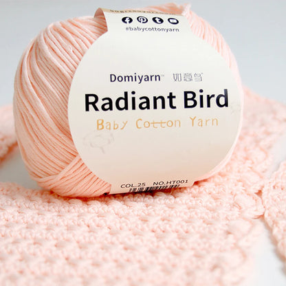 Fil de coton pur 100% biologique, fil pour bébé 50g pour tricoter, crochet et artisanat, crochet tissé à la main, pull, chapeau, fil d'écharpe