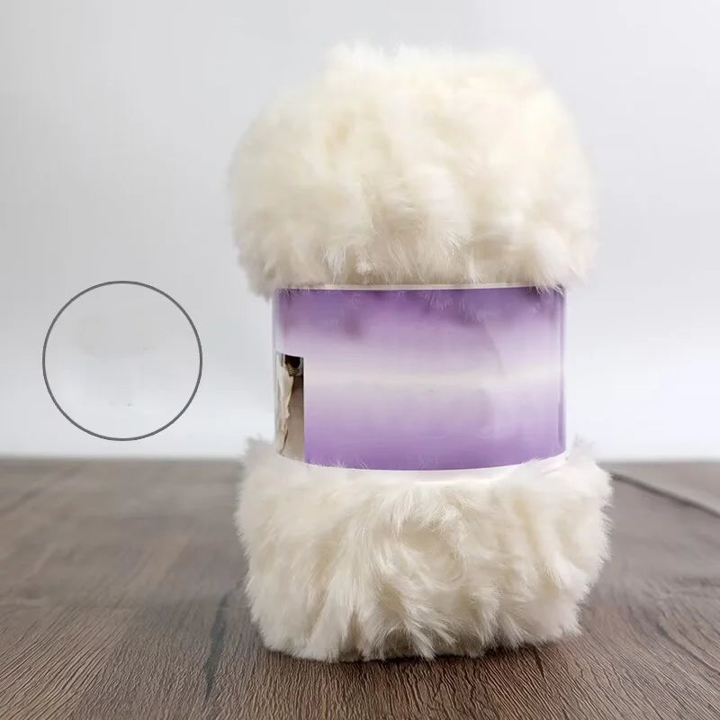 Fil de fausse fourrure 200g pour tricoter des pantoufles, des pulls chauds, des écharpes et des chapeaux faits à la main